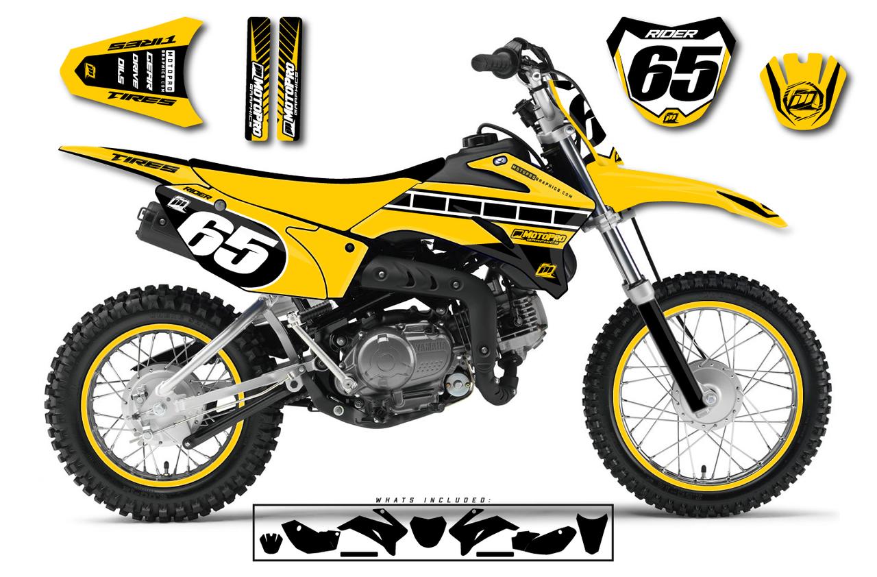 Custom Yamaha TTR110 Pit Bike HURRICANE Series Graphics - FREE SHIPPING