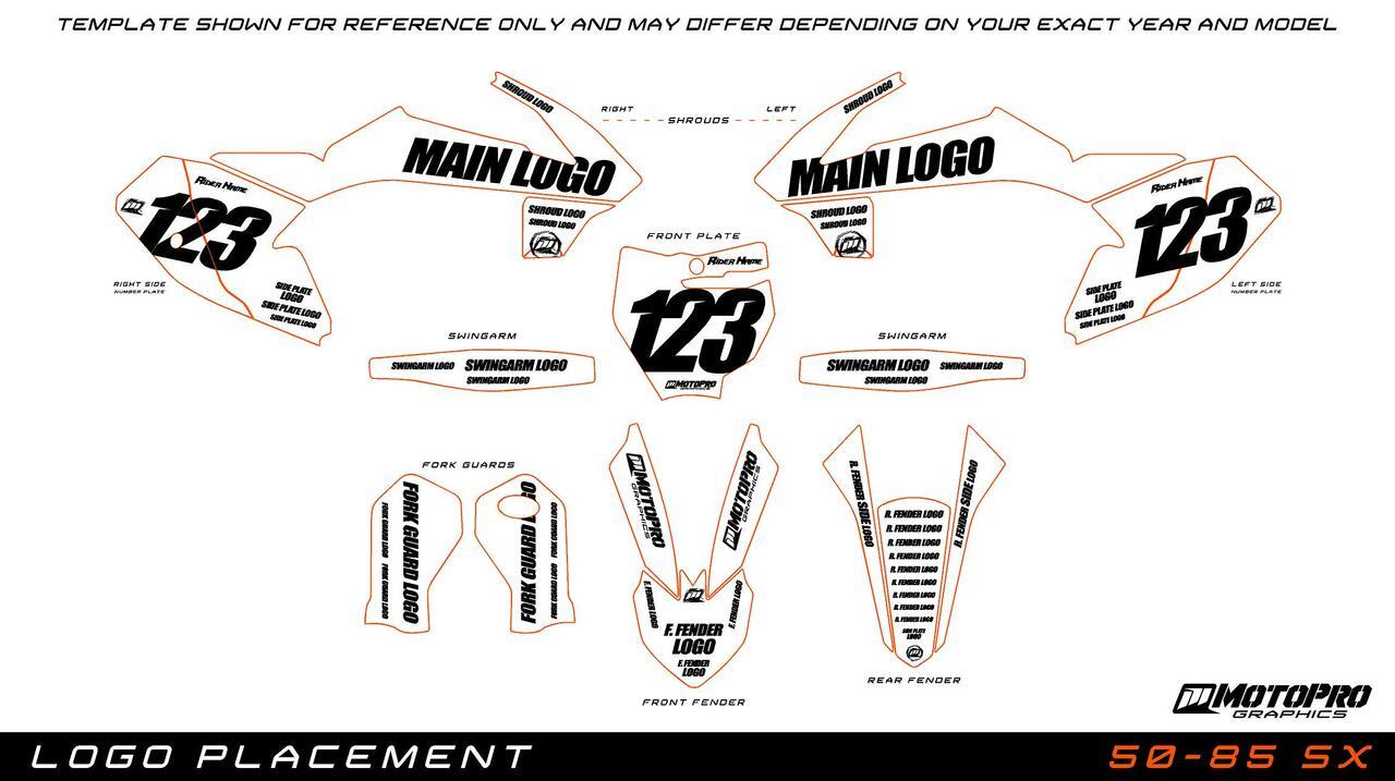 Custom Cobra Dirt Bike SCALE Graphics Set - MotoPro Graphics