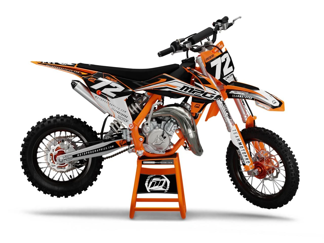 90s USA製 KTM MTORCYCLES ファイヤーパターンロンT 希少 Custom 85 SX Dirt Bike HEET ORANGE Series Graphics Set - FREE