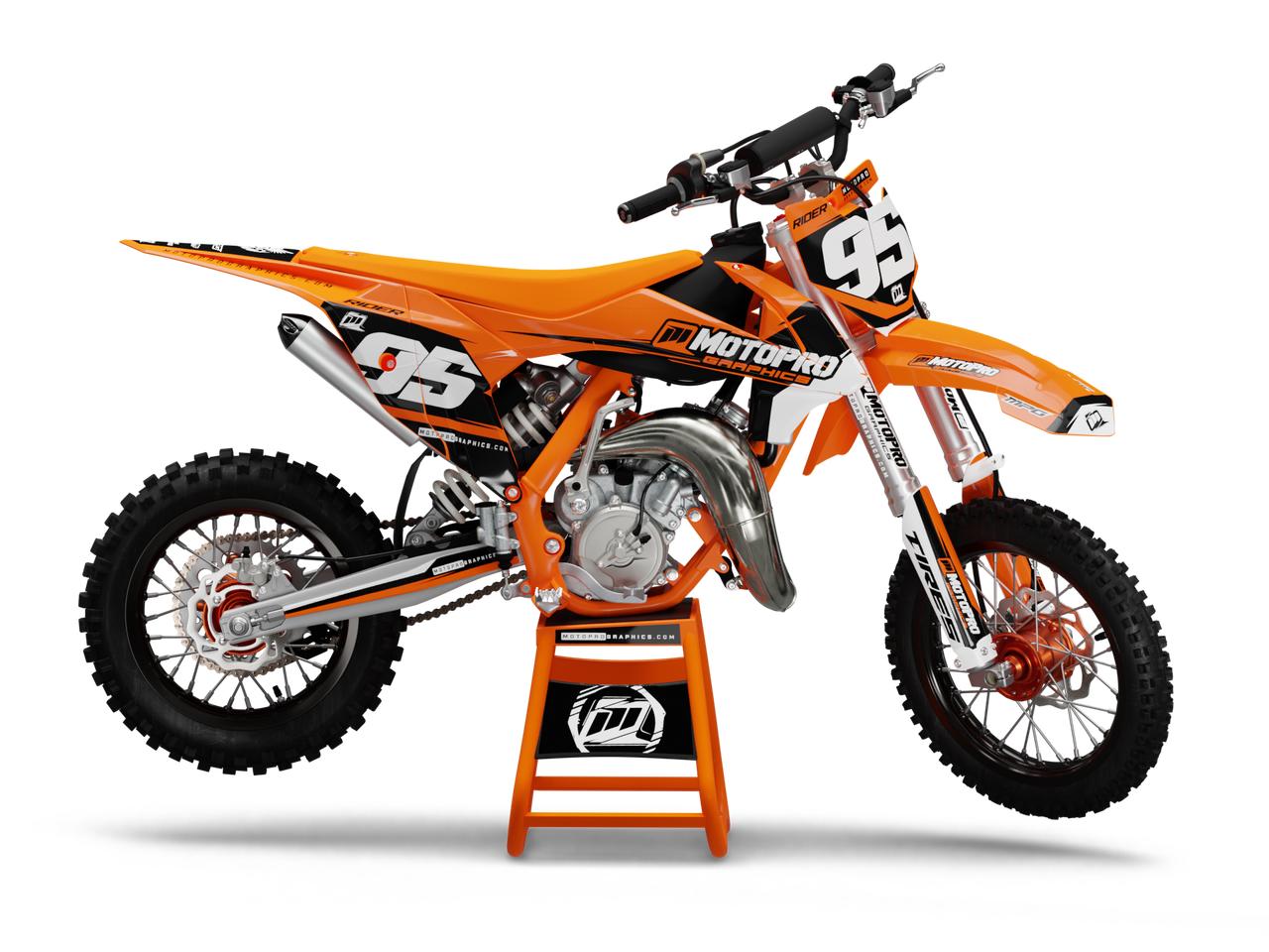 Custom 85 SX Dirt Bike SHADOW ORANGE Series Graphics Set FREE