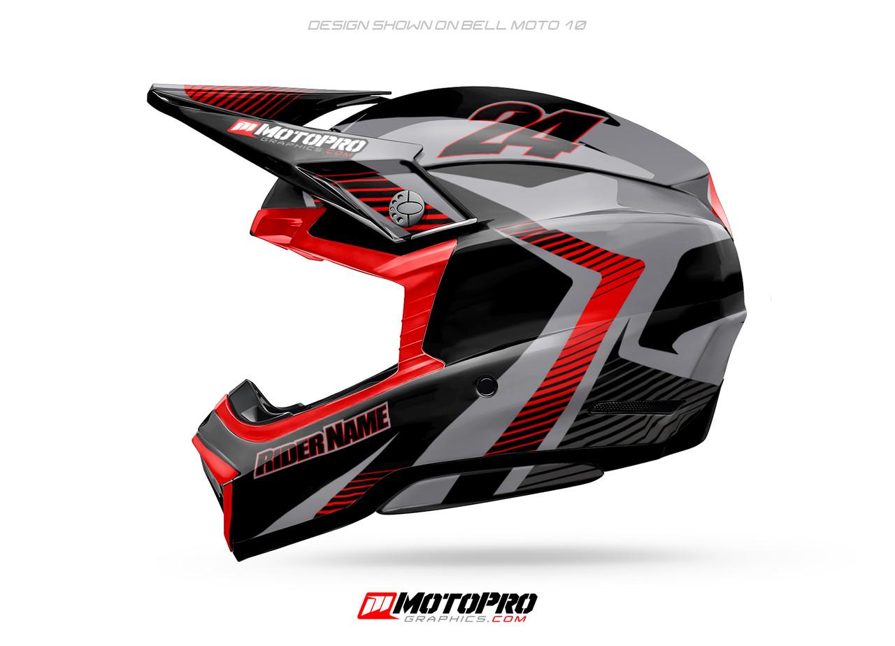Custom Helmet Wrap D2 Motopro Graphics