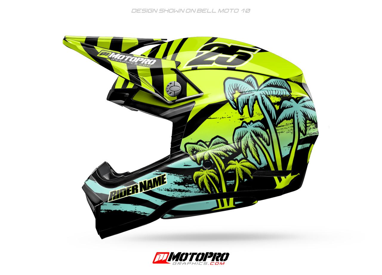 Custom Helmet Wrap D5 Motopro Graphics