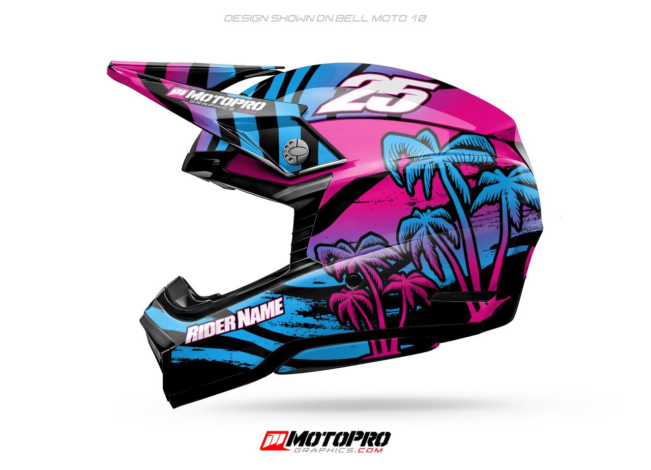 Motopro Graphics Motopro Helmet Lime Green Neon Dirt Bike Gear