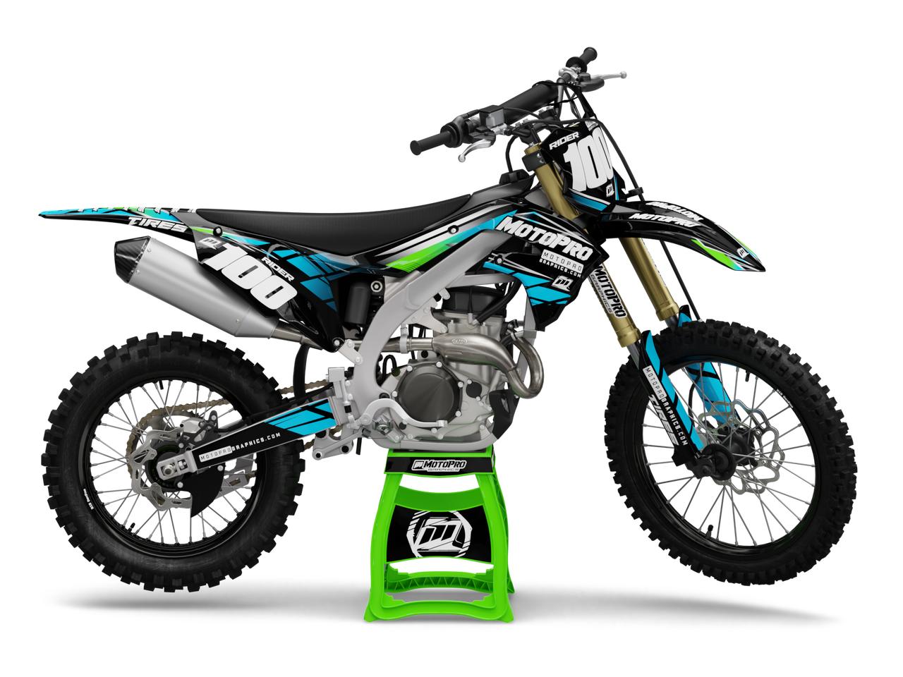 Custom Yamaha Dirt Bike Heet Green Graphics - FREE SHIPPING - MotoPro  Graphics