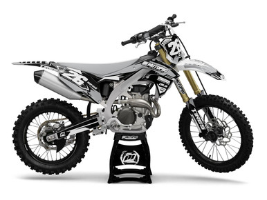 ワサビポスターとプロモーションディスク Custom Kawasaki Dirt Bike RAZOR GREY Series Graphics - FREE