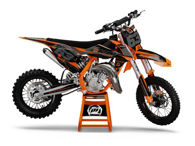 Custom 65 SX Dirt Bike ENIGMA ORANGE Series Graphics Set - FREE