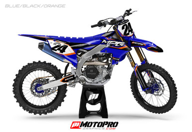 シクロクロスバイク ブラック・ブルー motopro-graphics-custom-yamaha