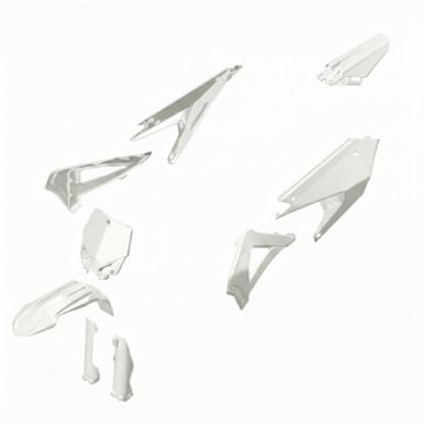 2026 Cobra CX 65 Full Plastics Set-White | Motopro Graphics