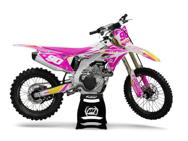 スズキページ ピンク Custom Suzuki Dirt Bike Splitter Pink Graphics - FREE SHIPPING
