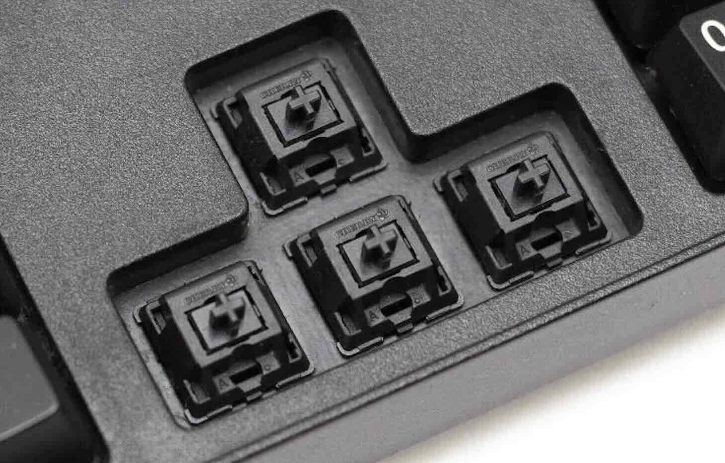 Cherry MX style keycap underside and cross stem example