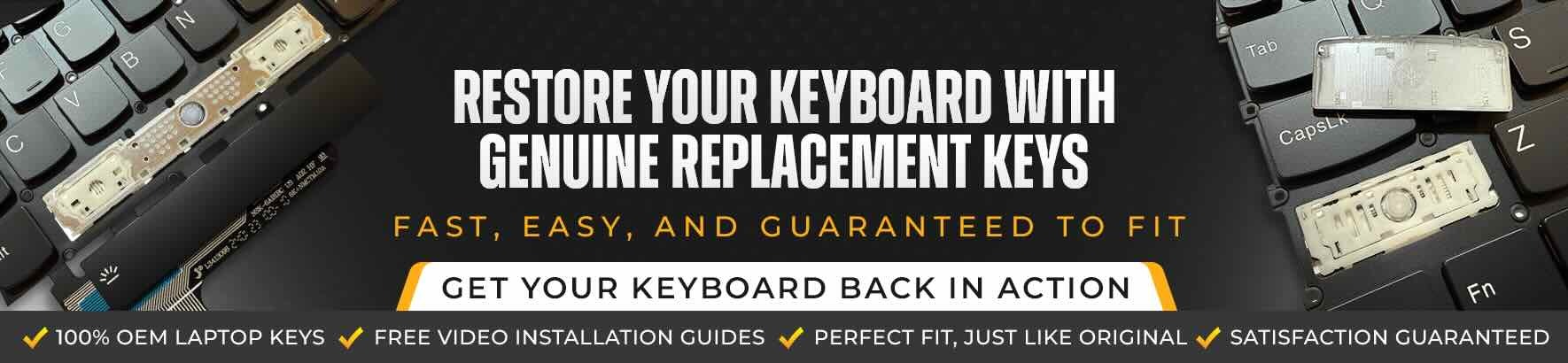 Restore your keyboard with genuine replacement keys