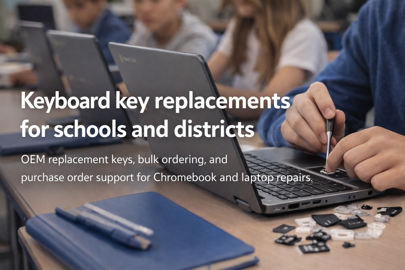 Laptop and Chromebook key replacements for schools