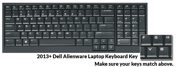 Dell Alienware 0M8MH8 Laptop Key Replacement