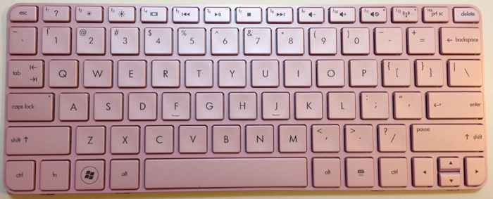 Pink HP Mini 210 Laptop Keyboard Key Replacement