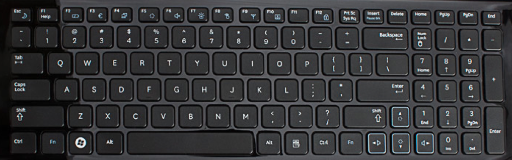 Samsung NP305E5A Keyboard Layout