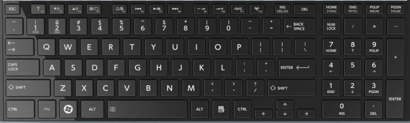 Toshiba S875 Laptop keyboard key