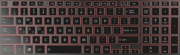 Toshiba Qosmio X875 Q7290 Laptop Keyboard Key Replacement (Backlit) 