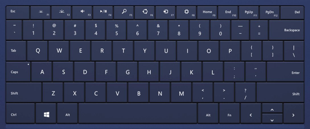 Blue surface 3 keyboard key replacement