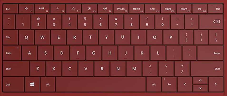 red surface 3 replacement keyboard keys