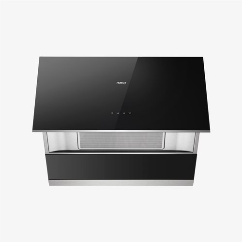 ROBAM R-Max 30-Inch 850 CFM Wall Mount Range Hood in Black Tempered Glass + Wash-Free Baffle Filter (A6720)