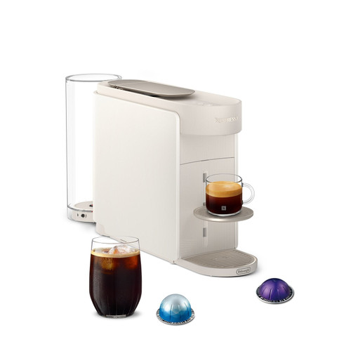 De'Longhi Nespresso Vertuo Up Single Serve Machine 3 Sec Heat Up Time, 50 Oz Tank in Pearl White (ENV200W)