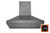 Hauslane 30-Inch Wall Mount Range Hood with Stainless Steel Filters in Black Stainless Steel (WM-590BSS-30)