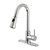 Kingston Brass Gourmetier Concord Single-Handle Pull-Down Kitchen Faucet, Polished Chrome (LS8721DL)