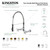 Kingston Brass Gourmetier Heritage Double-Handle Wall-Mount Pre-Rinse Bridge Kitchen Faucet, Brushed Nickel (GS1248AX)