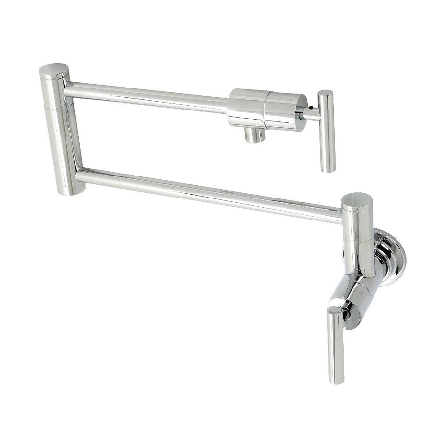Kingston Brass Manhattan Wall Mount Pot Filler Faucet, Polished Chrome (KS4101CML)