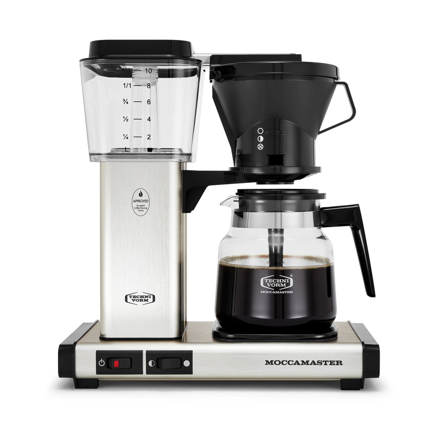 Moccamaster KB Thermal Carafe 10-Cup Coffee Maker in Brushed Silver with Manual Drip-Stop, 40 Ounce, 1.25 L (59691)