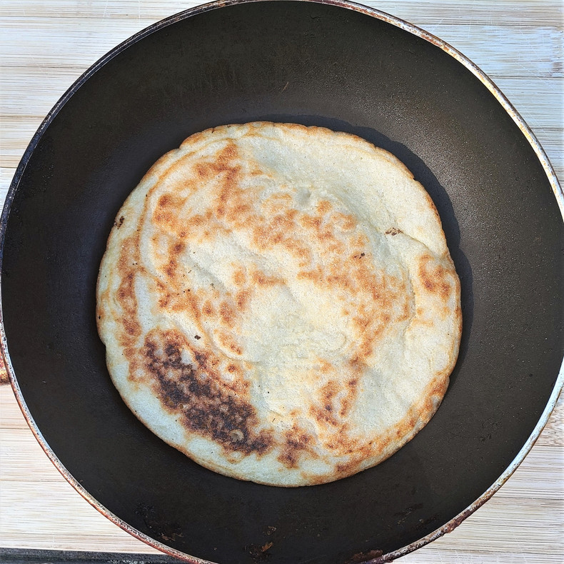 Fermented flourless pancake (no starter required)