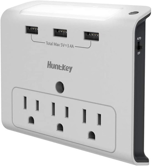 UHD 4k Night Light Outlet Tap Hidden Spy Camera W/ Live View WiFi + Dvr