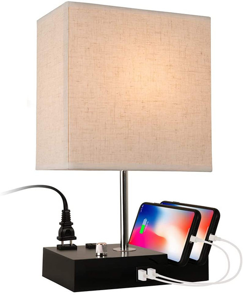 UHD 4k WiFI P2P Lamp USB Charging Station Bedside Hidden Spy Camera W/ Live View WiFi + Dvr