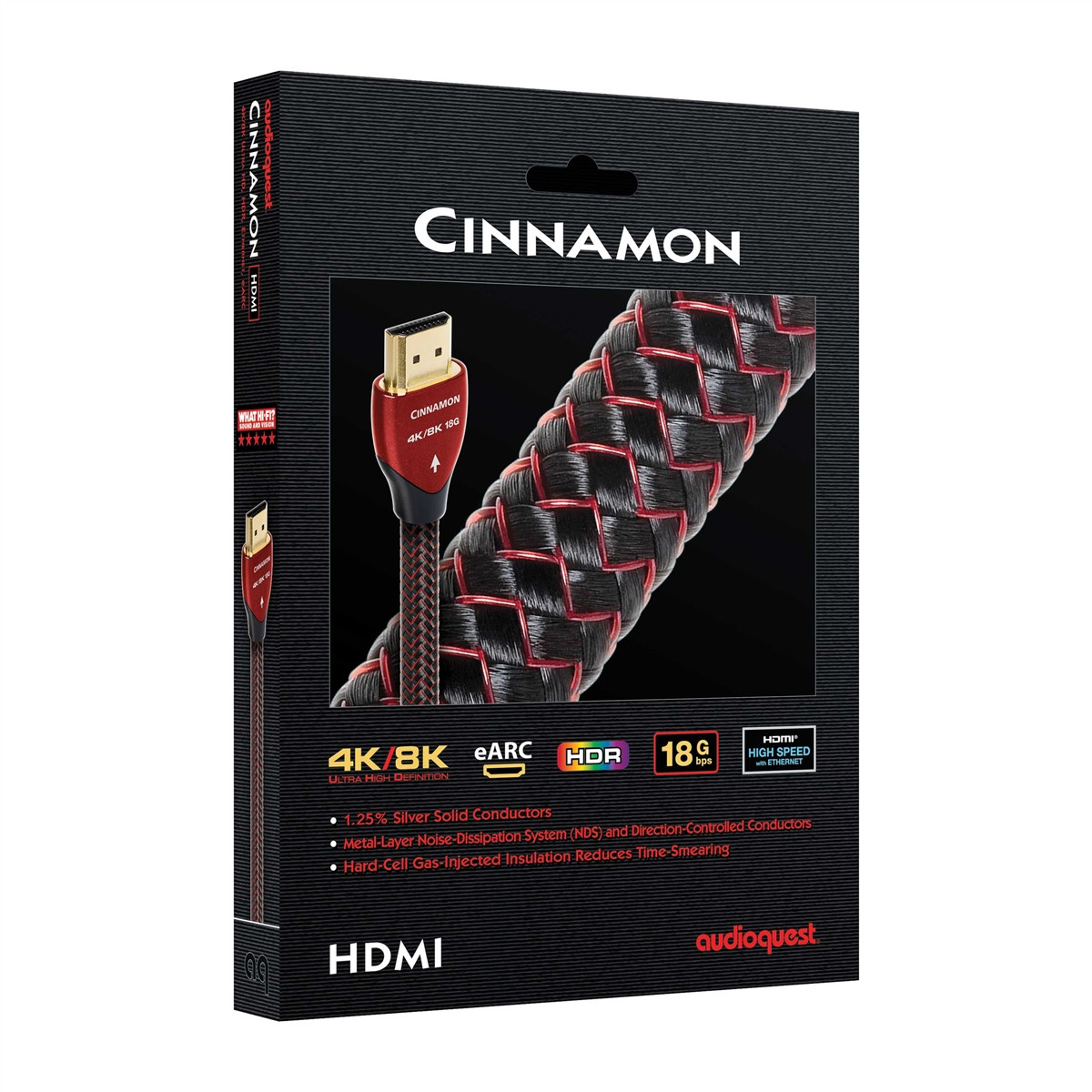 Shop | Audioquest Cinnamon 5m HDMI Cable - Black/Red
