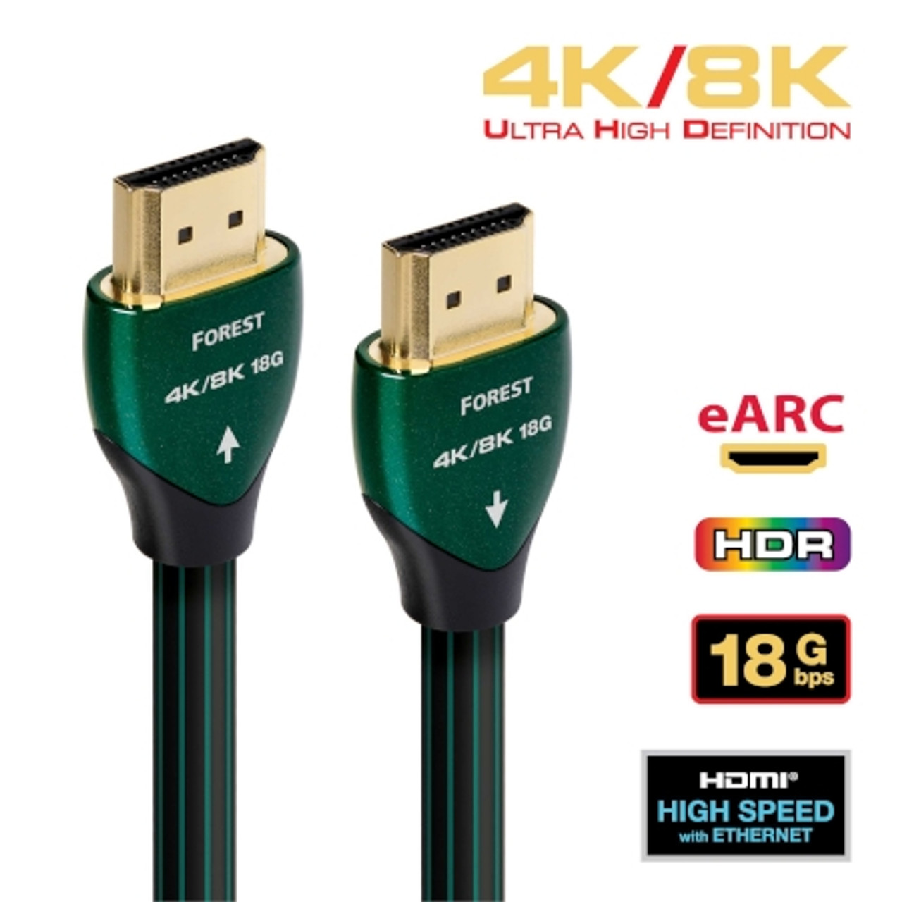 AUDIOQUEST HDMIFOR05 Forest 5m HDMI High Speed Cable - Black/Green