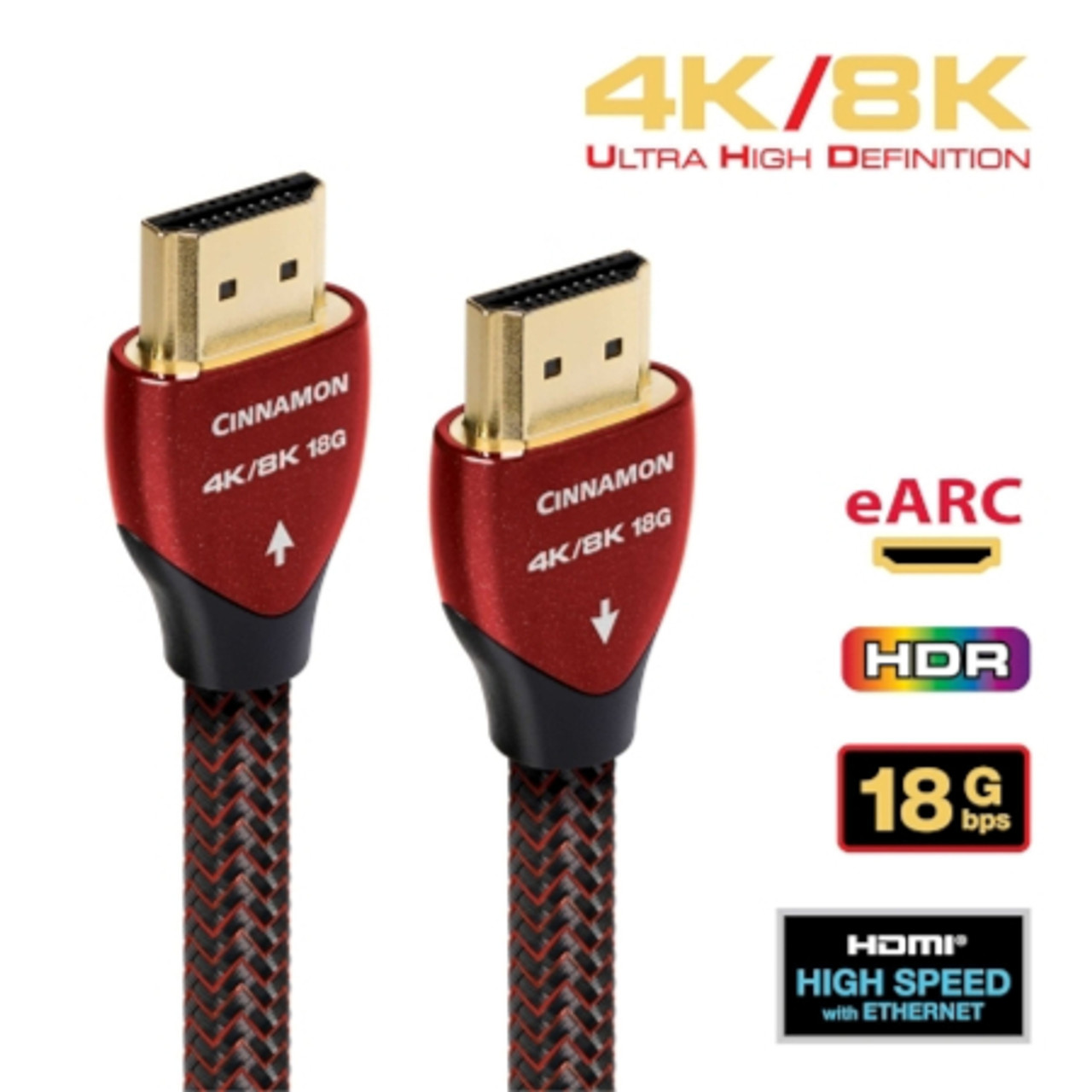 Shop | Audioquest Cinnamon 15m HDMI Cable - Black/Red