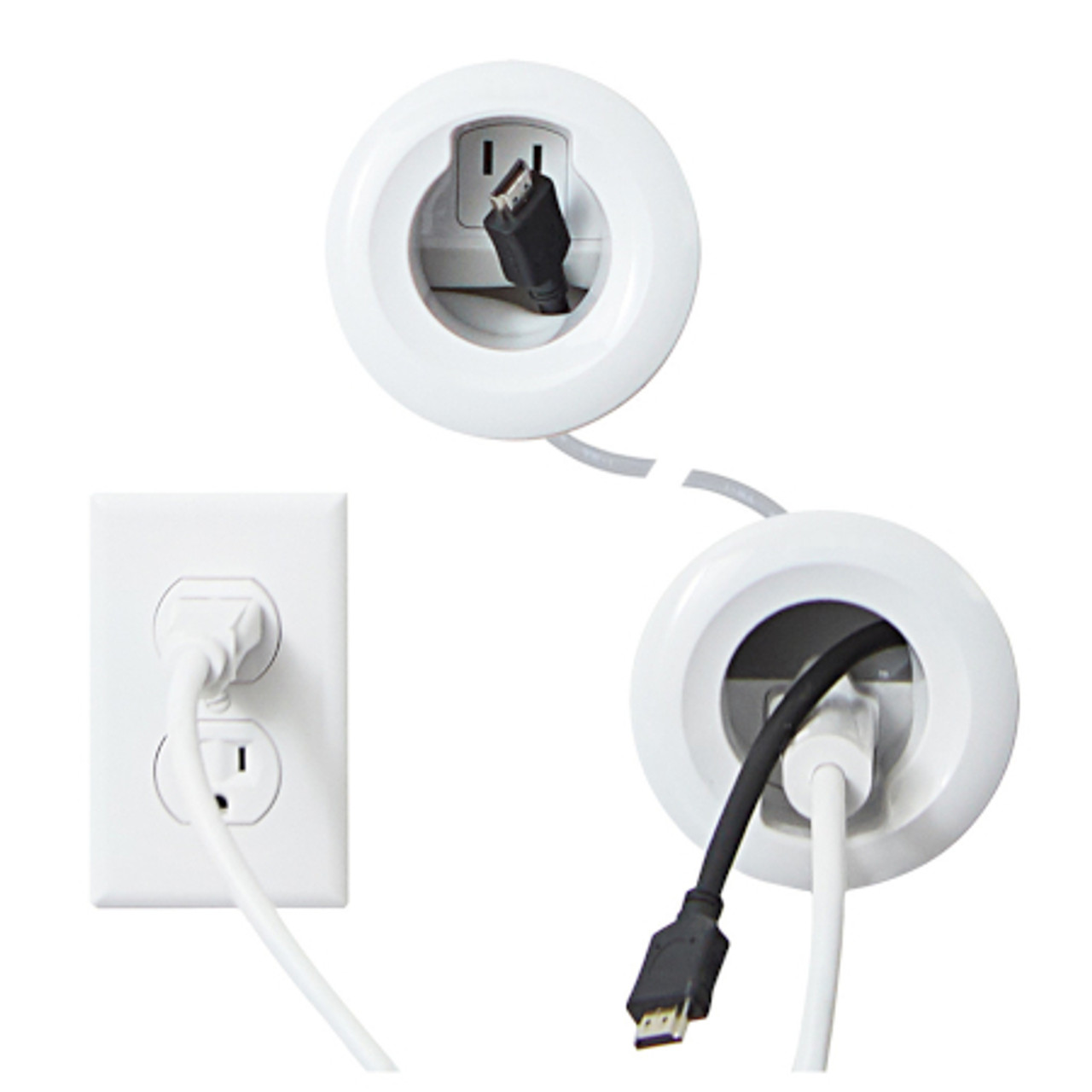 In-Wall Cable Management Kit-Hide TV Power Cables & Low Voltatge Wires  Behind The Wall-Perfect for Wall Mounted TVs