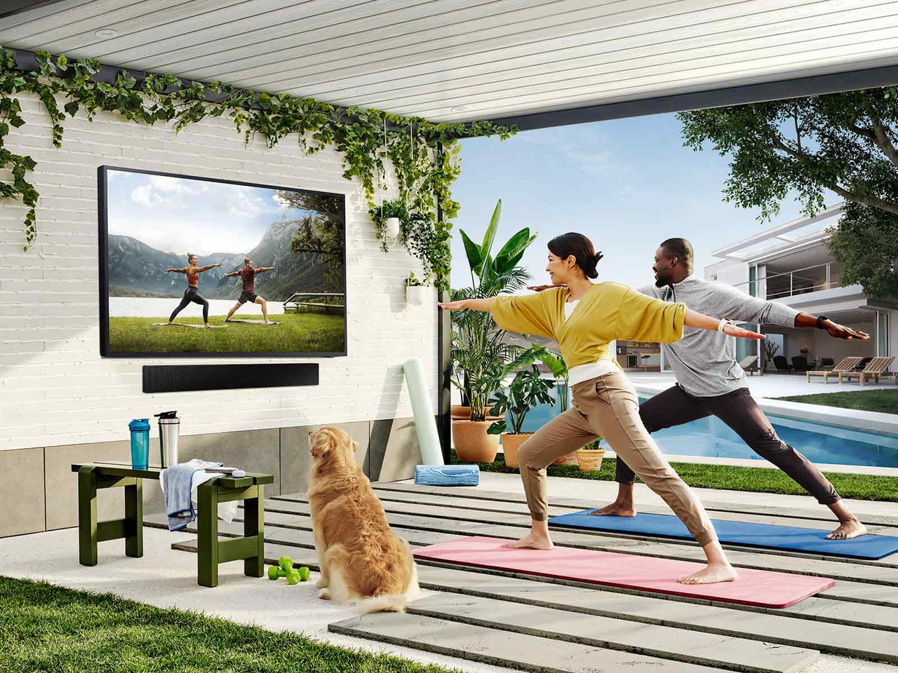 Shop | SAMSUNG QN55LST7DAF 55 Inch The Terrace Partial Sun Outdoor