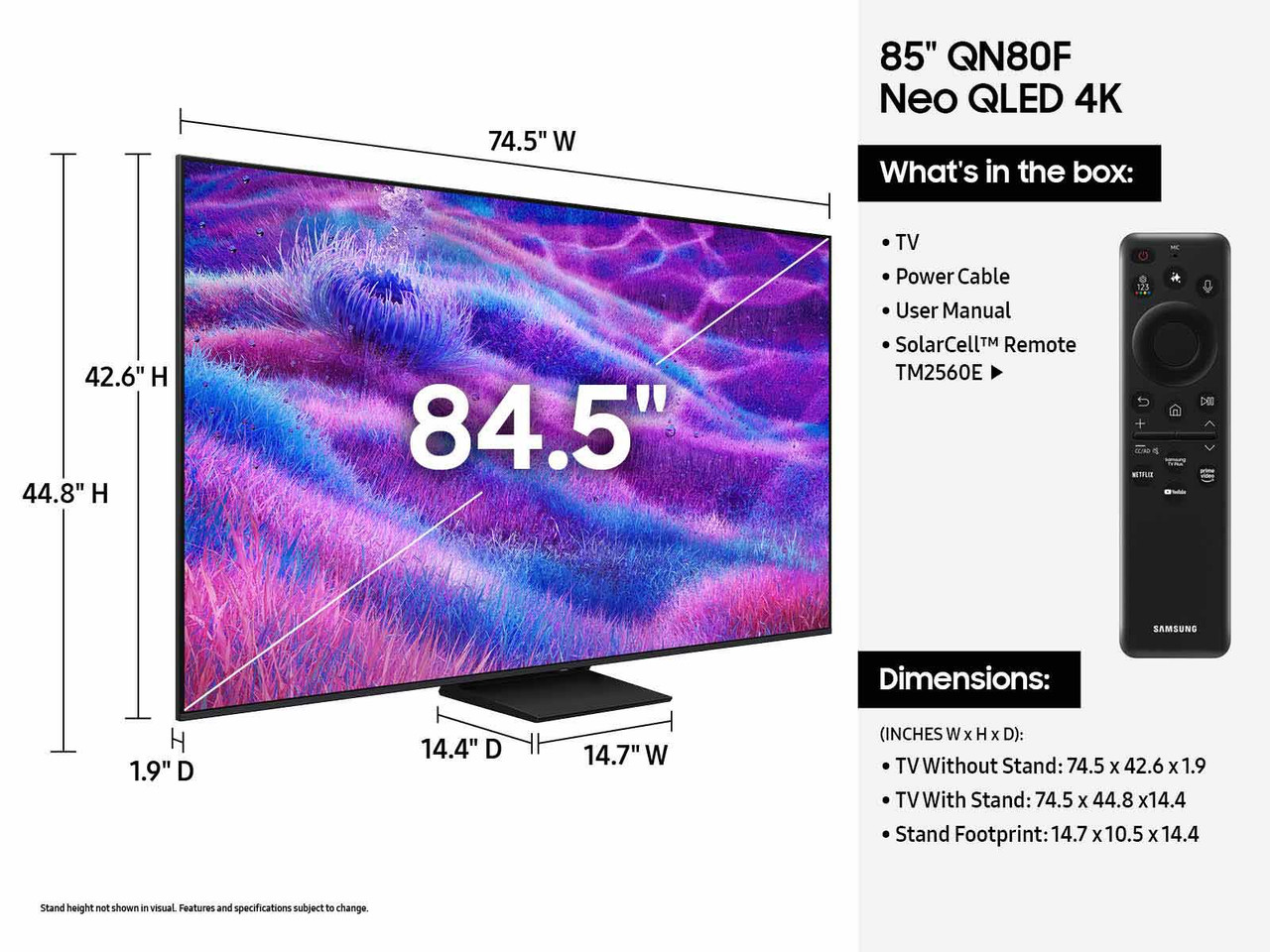 Samsung 85-inch Neo 4K QLED Smart TV QN85QN85DBFXZC