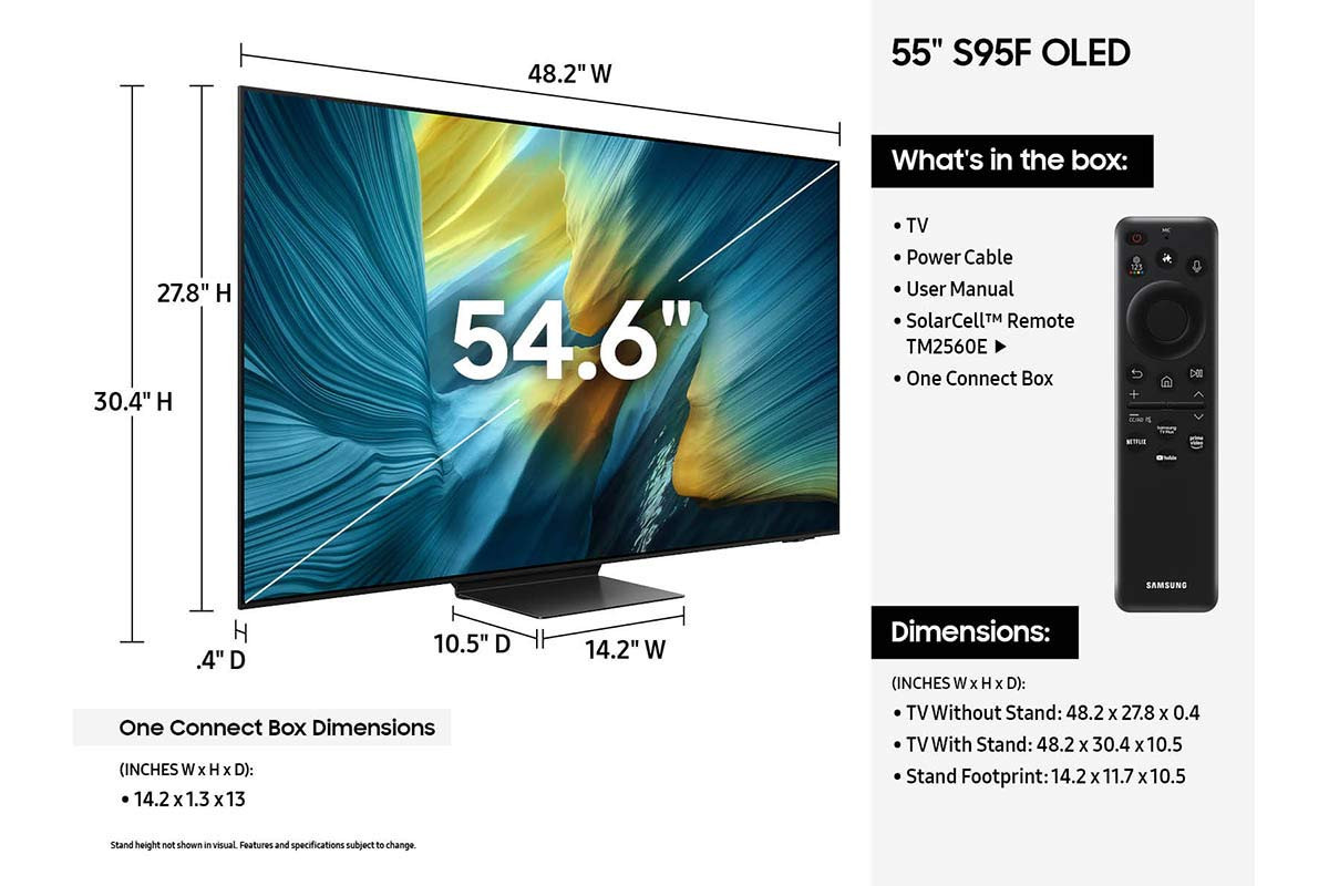 Shop | SAMSUNG QN55S95FAF 55 Inch S95F 4K UHD OLED Vision AI Smart