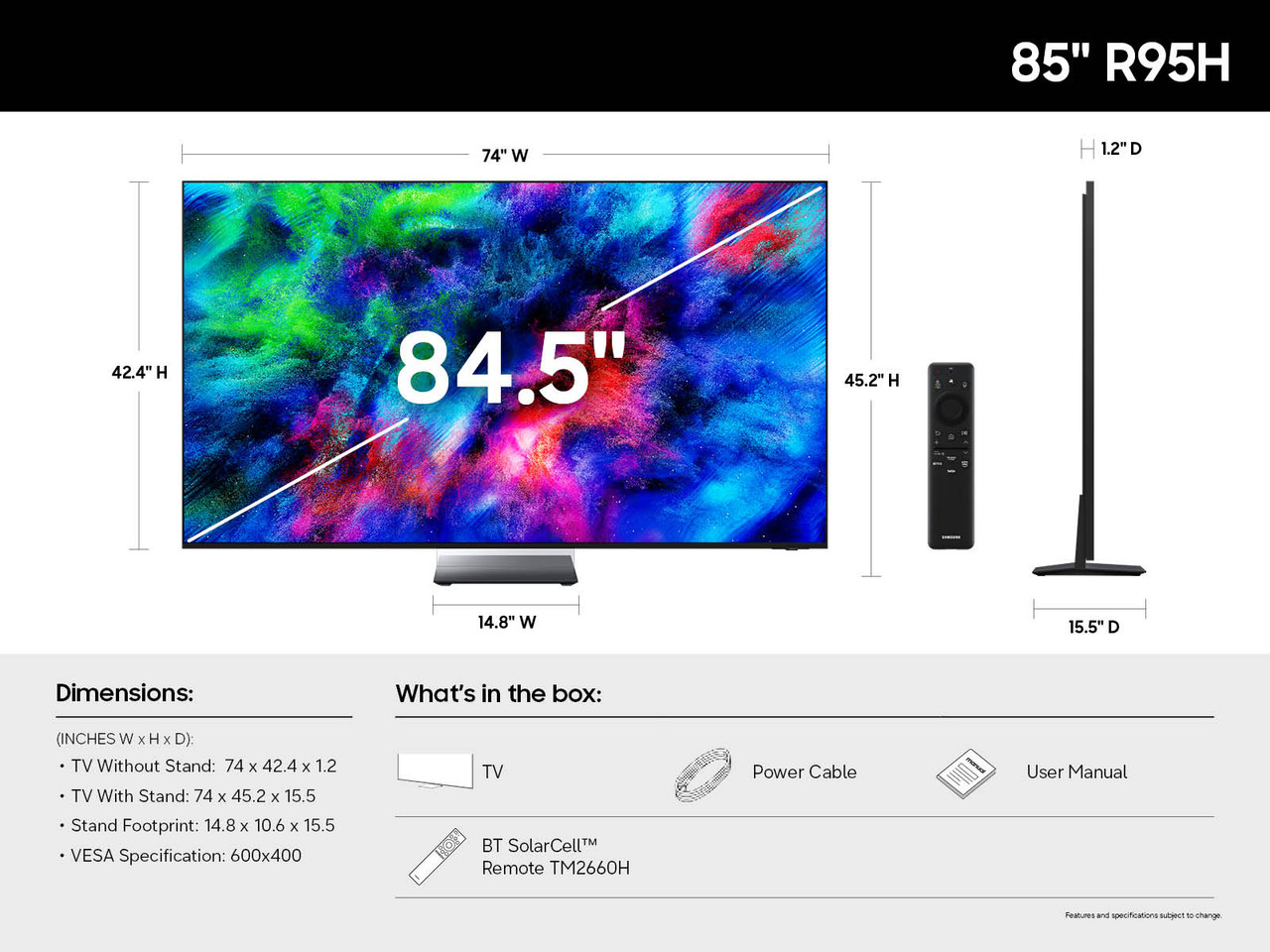 Shop | SAMSUNG MRN85R95HAF 85 Inch R95H Series Micro RGB 4K UHD