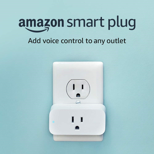 AMAZON AMZPLUGW Smart Plug, works with Alexa View From the Front Perspective of Product