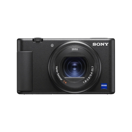 SONY DCZV1B Camera for Content Creators and Vloggers - Black View From the Front Perspective of Product
