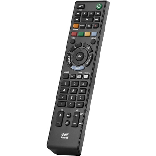 One For All URC1812 Sony TV Replacement Remote View From the Front Perspective of Product