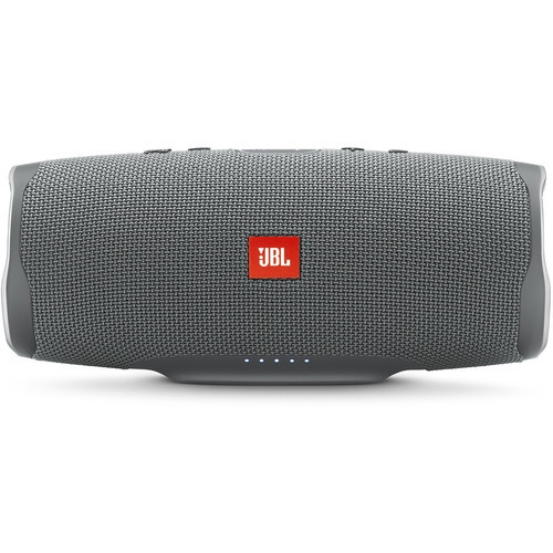 JBL CHARGE4GRY Charge 4 Portable Bluetooth Speaker - Gray View From the Front Perspective of Product