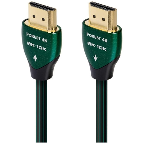 AUDIOQUEST HDM48FOR300 Forest 48 3m HDMI High Speed Cable - Black/Green View From the Front Perspective of Product