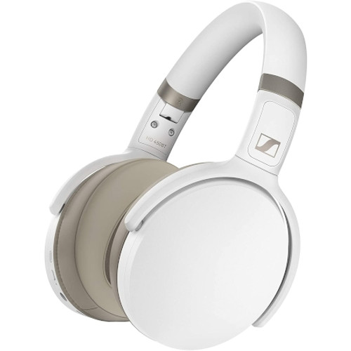 SENNHEISER HD450BTWH Bluetooth Wireless Headphones - White View From the Front Perspective of Product