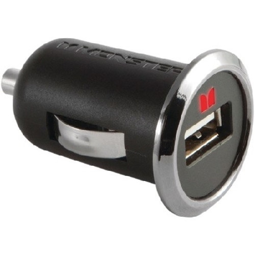 MONSTER MBL600CCHGR Mobile Powerplug USB 600 Car Charger View From the Front Perspective of Product