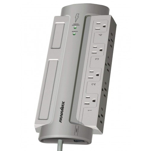 PANAMAX PM8EX 8 AC Outlet Surge Protectors View From the Front Perspective of Product