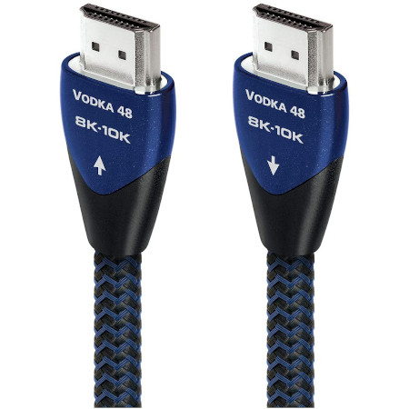 AUDIOQUEST HDM48VOD150 Vodka 48 1.5m HDMI High Speed Cable with Ethernet Connection - Blue/Black View From the Front Perspective of Product